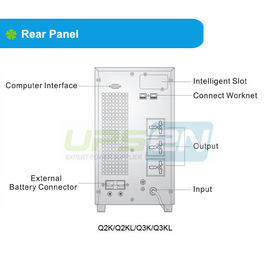 Conversion en ligne en ligne à haute fréquence monophasé 2KVA UPS la véritable double se lève