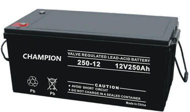 batterie au plomb solaire de 6FM250G 12v 250ah rechargeable pour outre des systèmes solaires de grille